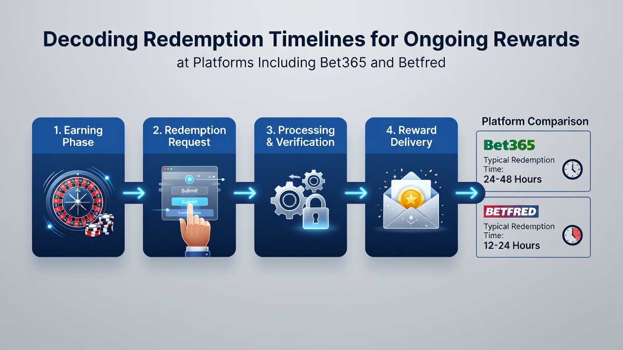 Comparison chart of redemption periods at Bet365 and Betfred